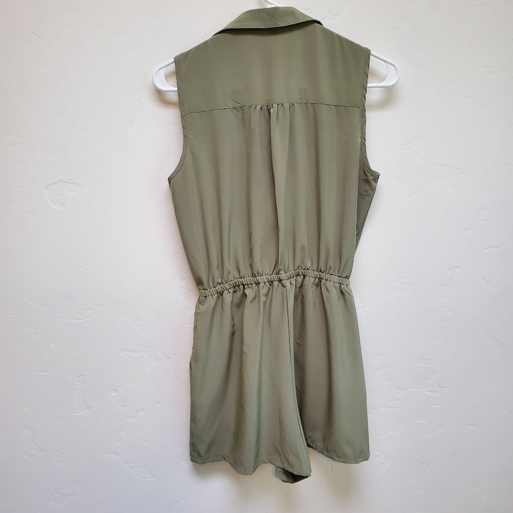 Army Green Romper - Picture 2 of 6